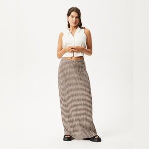 Afends Seersucker Check Skirt